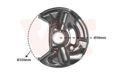 Ochranný plech proti rozstřikování, brzdový kotouč VAN WEZEL 3029371
