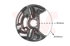 Ochranný plech proti rozstřikování, brzdový kotouč VAN WEZEL 3029372