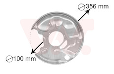 Ochranný plech proti rozstřikování, brzdový kotouč VAN WEZEL 3029373
