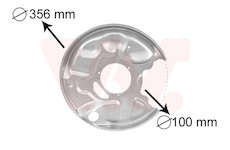 Ochranný plech proti rozstřikování, brzdový kotouč VAN WEZEL 3029374