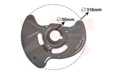 Ochranný plech proti rozstřikování, brzdový kotouč VAN WEZEL 3032372