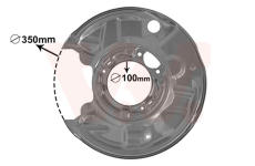 Ochranný plech proti rozstřikování, brzdový kotouč VAN WEZEL 3032373