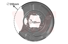 Ochranný plech proti rozstřikování, brzdový kotouč VAN WEZEL 3041373