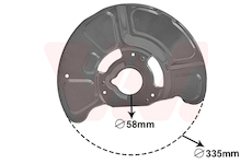 Ochranný plech proti rozstřikování, brzdový kotouč VAN WEZEL 3044371