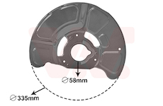 Ochranný plech proti rozstřikování, brzdový kotouč VAN WEZEL 3044372
