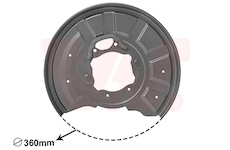 Ochranný plech proti rozstřikování, brzdový kotouč VAN WEZEL 3044374