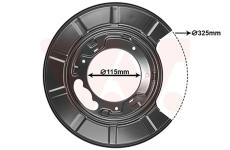 Ochranný plech proti rozstřikování, brzdový kotouč VAN WEZEL 3080374