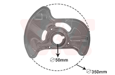 Ochranný plech proti rozstřikování, brzdový kotouč VAN WEZEL 3091371