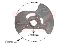 Ochranný plech proti rozstřikování, brzdový kotouč VAN WEZEL 3091372