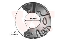 Ochranný plech proti rozstřikování, brzdový kotouč VAN WEZEL 3097371