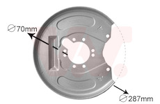 Ochranný plech proti rozstřikování, brzdový kotouč VAN WEZEL 3225373