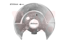 Ochranný plech proti rozstřikování, brzdový kotouč VAN WEZEL 3352373