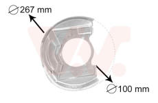 Ochranný plech proti rozstřikování, brzdový kotouč VAN WEZEL 3730371