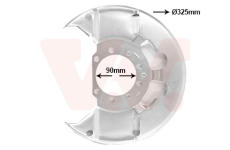 Ochranný plech proti rozstřikování, brzdový kotouč VAN WEZEL 3768371
