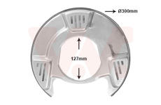 Ochranný plech proti rozstřikování, brzdový kotouč VAN WEZEL 5304374