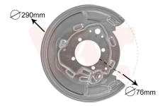 Ochranný plech proti rozstřikování, brzdový kotouč VAN WEZEL 5307374
