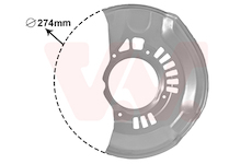 Ochranný plech proti rozstřikování, brzdový kotouč VAN WEZEL 5308371