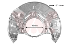 Ochranný plech proti rozstřikování, brzdový kotouč VAN WEZEL 5398371