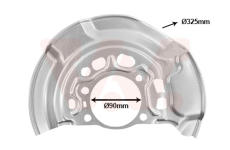 Ochranný plech proti rozstřikování, brzdový kotouč VAN WEZEL 5407371