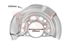 Ochranný plech proti rozstreku, Brzdový kotúč VAN WEZEL 5407372