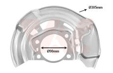 Ochranný plech proti rozstřikování, brzdový kotouč VAN WEZEL 5420371