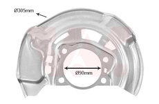 Ochranný plech proti rozstřikování, brzdový kotouč VAN WEZEL 5420372
