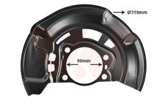 Ochranný plech proti rozstreku, Brzdový kotúč VAN WEZEL 5470371