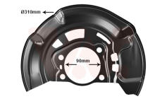 Ochranný plech proti rozstřikování, brzdový kotouč VAN WEZEL 5470372