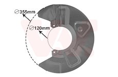 Ochranný plech proti rozstřikování, brzdový kotouč VAN WEZEL 5790371