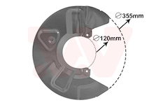 Ochranný plech proti rozstřikování, brzdový kotouč VAN WEZEL 5790372