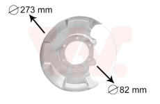 Ochranný plech proti rozstřikování, brzdový kotouč VAN WEZEL 5810371
