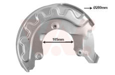Ochranný plech proti rozstřikování, brzdový kotouč VAN WEZEL 5814371