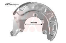 Ochranný plech proti rozstřikování, brzdový kotouč VAN WEZEL 5814372