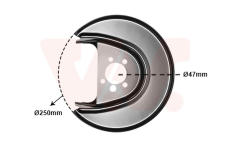 Ochranný plech proti rozstřikování, brzdový kotouč VAN WEZEL 5814373