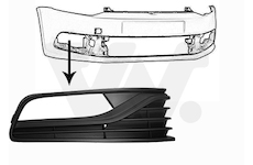 Větrací mřížka, nárazník VAN WEZEL 5814598