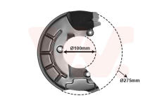 Ochranný plech proti rozstřikování, brzdový kotouč VAN WEZEL 5829372
