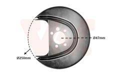 Ochranný plech proti rozstřikování, brzdový kotouč VAN WEZEL 5829373