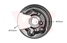 Ochranný plech proti rozstřikování, brzdový kotouč VAN WEZEL 5839373