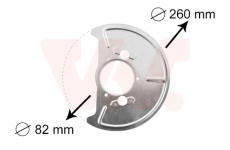Ochranný plech proti rozstřikování, brzdový kotouč VAN WEZEL 5870372
