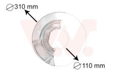 Ochranný plech proti rozstreku, Brzdový kotúč VAN WEZEL 5874372