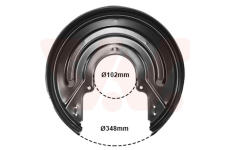 Ochranný plech proti rozstřikování, brzdový kotouč VAN WEZEL 5874374