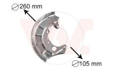 Ochranný plech proti rozstřikování, brzdový kotouč VAN WEZEL 5880372