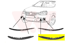 Ozdobná/ochranná liżta nárazníka VAN WEZEL 5886481