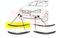 Ozdobná/ochranná liżta nárazníka VAN WEZEL 5886484