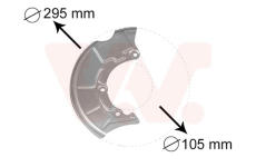 Ochranný plech proti rozstřikování, brzdový kotouč VAN WEZEL 5888372