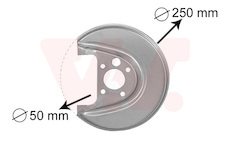 Ochranný plech proti rozstřikování, brzdový kotouč VAN WEZEL 5888374