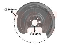 Ochranný plech proti rozstřikování, brzdový kotouč VAN WEZEL 5892373