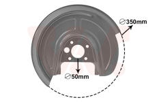 Ochranný plech proti rozstřikování, brzdový kotouč VAN WEZEL 5892374
