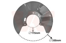 Ochranný plech proti rozstřikování, brzdový kotouč VAN WEZEL 5897371