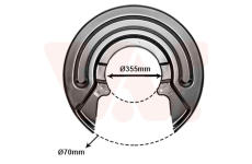 Ochranný plech proti rozstřikování, brzdový kotouč VAN WEZEL 5897373